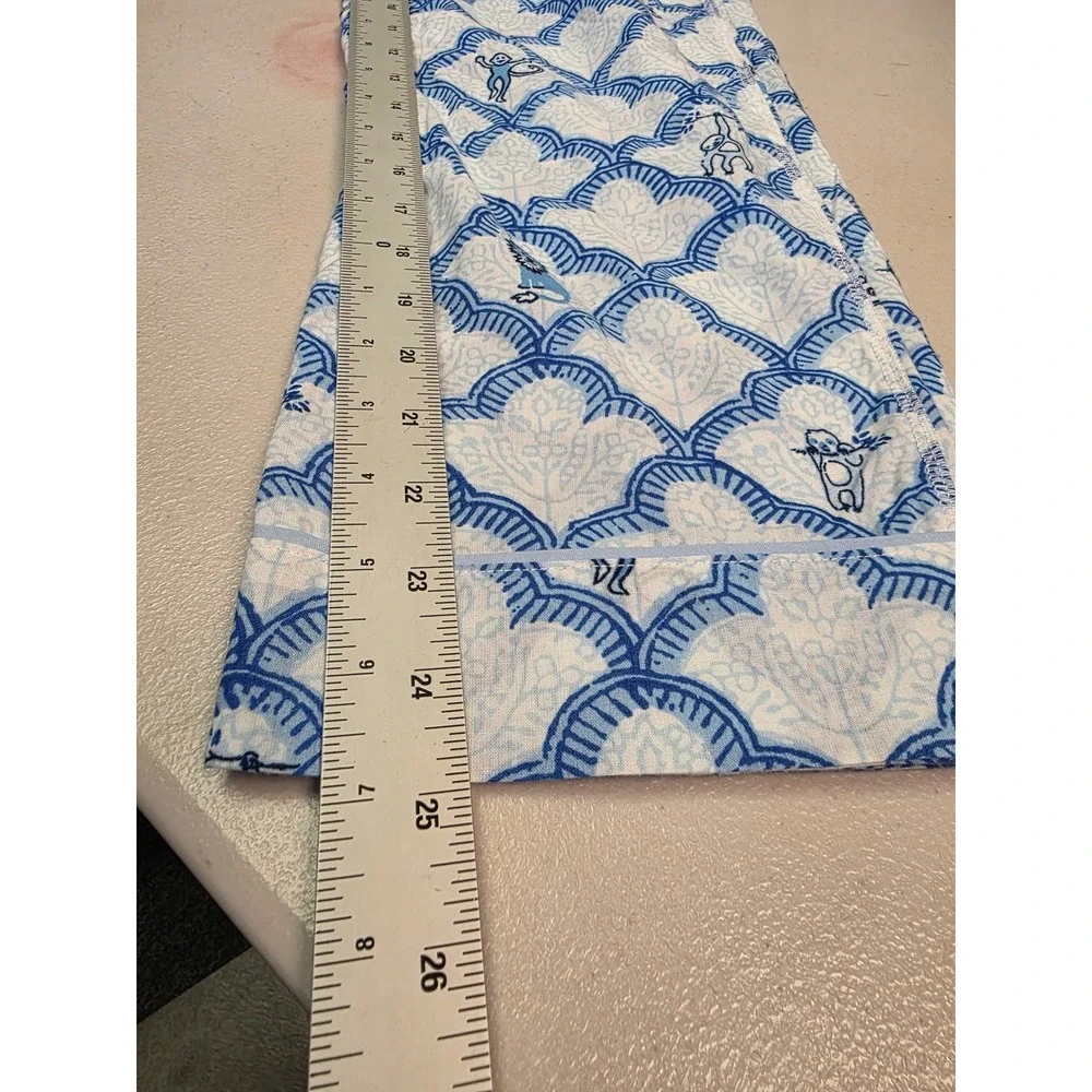 Roller‎ Rabbit Adaptive Pajama Pants Blue Monkey Print Sensory Friendly L 10/12